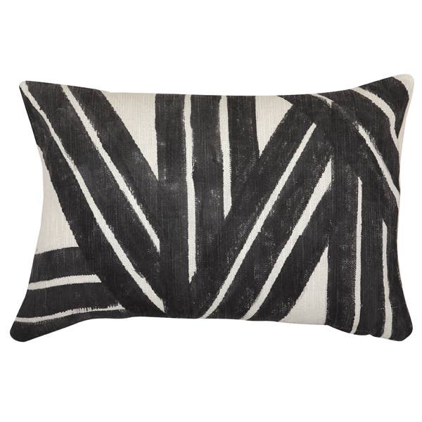 Stripe Sky Throw Pillow, Black - 14x20 inch