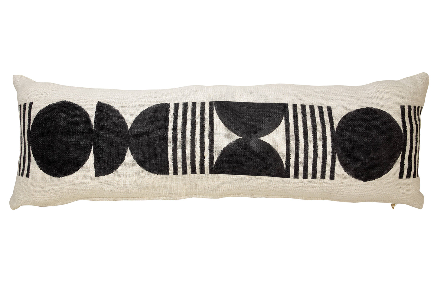 Noir Celestial Lumbar Pillow, Black & White - 12x38 Inch